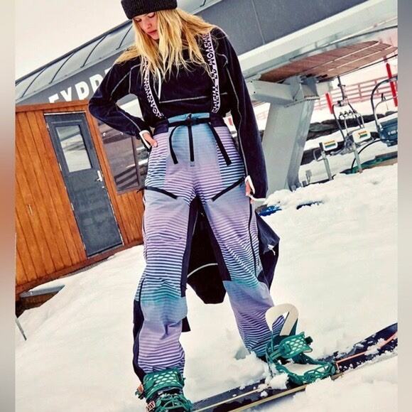 Free People Pants - New Free People Movement Blizzard Bliss Printed Shell Pants Size Medium